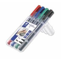 Staedtler Lumocolor Duo marker F 0,6mm / M 1,5mm, sæt 4 farver