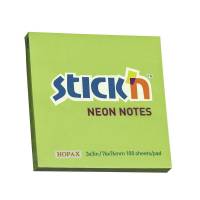 Stick'N notes selvklæbende 76x76mm neon grøn
