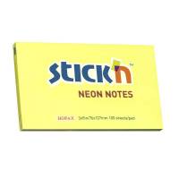 Stick'N notes selvklæbende 76x127mm neon gul