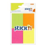 Stick'N notes selvklæbende 38x50mm i 4 neon farver