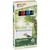 Edding 31 Flipchart EcoLine 1,5-3mm rund spids, sæt med 4 farver