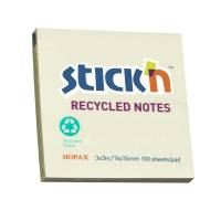 Stick'N notes Recycled 76x76mm gul