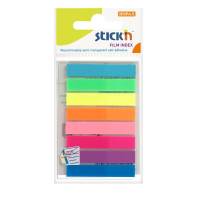 Stick'N PP indexfaner neon farver 8x45mm, 8x20 stk