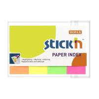 Stick'N Papir indexfaner neon farver 20x50mm, 4x100 stk