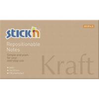 Stick'N selvklæbende genbrug notes 76x127mm brun