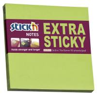 Stick'N notes Extra Sticky 76x76mm neon grøn