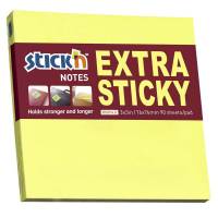 Stick'N notes Extra Sticky 76x76mm neon gul