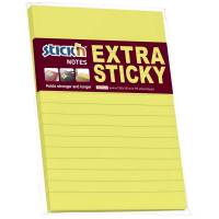 Stick'N notes Extra Sticky 150x101mm gul med linjer