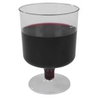 Rødvinsglas på fast fod PS 20cl klar PS-plast, 10 stk
