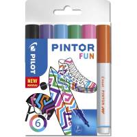 Pilot Pintor fine Fun Mix marker 1,0mm, sæt med 6 farver