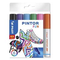 Pilot Pintor medium Fun Mix marker 1,4mm, sæt med 6 farver