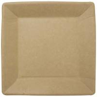 Paptallerken frokost miljøvenlig 23x23cm brun 