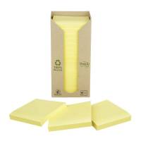 Post-it notes tårn Miljø genbrugspapir 76x76mm gul