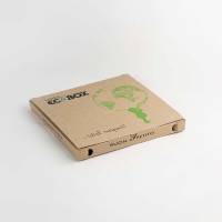 Pizzaæske Ecobox fluorfri 32x32x3cm brun