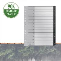 Leitz Recycle 1-12 A4+ PP register ekstra bred sort