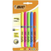 Bic brite liner tekstmarker Grip ass farver. 5 stk/sæt