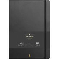 Mayland Notebook Deluxe B5 med læderomslag sort