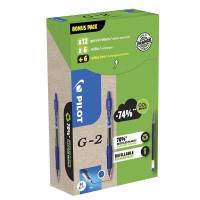 Pilot G-2 gelpen Green Pack 0,7mm blå 12 stk + 12 refills