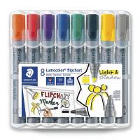 Lumocolor Flipchart-SB marker 356 SWP8, pakke med 8 farver