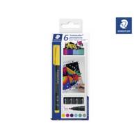 Lumocolor 318 C6 permanent OHP-pen, pakke med 6 farver