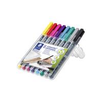 Lumocolor 318 WP8-2 permanent OHP-pen, pakke med 8 farver