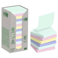 Post-it blok Recycled z-notes 76x76mm i flere farver, 16 blokke