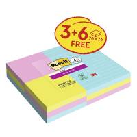 Post-it notes Super Sticky 101x152mm + 76x76mm Cosmic Colour