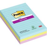 Post-it notes linieret Super Sticky 101x152mm Cosmic Colour