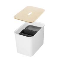 Smart Store Collect plastkasse med 3 indsatse 76 liter hvid