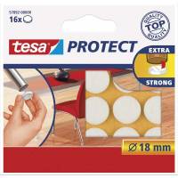 Tesa filtpuder Ø18mm hvid, pakke med 16 stk