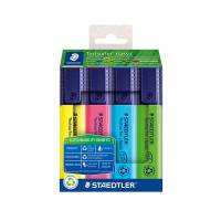 Staedtler tekstmarker 364 af 97% genanvendt plast, sæt med 4 farver