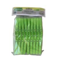 T&oslash;jklemmer recycled 100% genanvendt plast gr&oslash;n, 36 stk