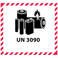 Fareetiket UN3090 120x110mm ADR 250stk/rul