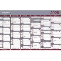 Mayland 2026 vægkalender halvårs 44x29cm 26063000