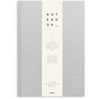 Mayland notebook Textile A4 linieret lys grå