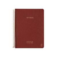 KOZO notesbog A5 Premium Steel linieret rød
