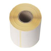 Termoetiket ECO uden tryk 100x150mm &Oslash;40mm hvid, 400 stk