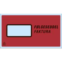 Følgeseddellommer 225x122mm med tryk "Følgeseddel/Faktura"