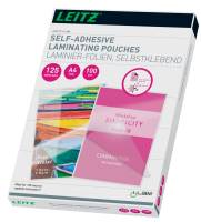 Leitz lamineringslommer A4 125mic selvkl&aelig;bende bagside