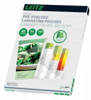 Leitz lamineringslomme A4 80 mic forhullet 