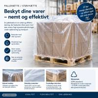 Plastikh&aelig;tte i 100% genanvendt plast 45my 1200/900x1200mm klar