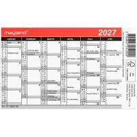 Mayland 2027 Minikalender 2x6 m&aring;neder 11,7x7cm 27052000