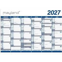 Mayland 2027 k&aelig;mpe v&aelig;gkalender 2x6 m&aring;neder 27065400