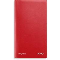 Mayland 2027 Index Planner 8,8x16,6cm r&oslash;d vinyl 27090010