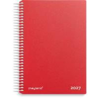 Mayland 2027 dagkalender PP-plast r&oslash;d 27210040
