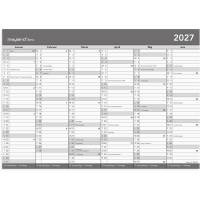 Mayland 2027 Basic kontorkalender A4 gr&aring; 27268000