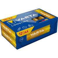 Varta Longlife AA batterier, pakke med 12 stk