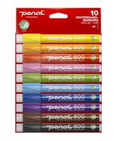 Penol, 800 whiteboardmarker 1,5mm rund spids, s&aelig;t med 10 farver