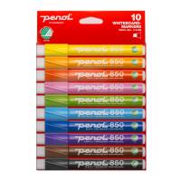 Penol, 850 whiteboardmarker 2-5mm skr&aring; spids, s&aelig;t med 10 farver