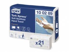 Tork Xpress Soft Multifold H2 håndklædeark Interfold 100289 2-lag hvid